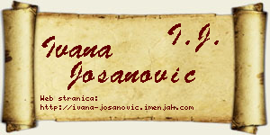 Ivana Jošanović vizit kartica